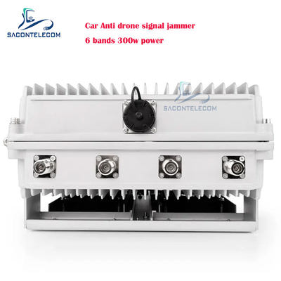 300w 6 Channel Mobil Anti Drone Signal Jammer UAV FPV Drone Jamming Blocking Kendaraan Pertahanan Dipasang untuk Mobil