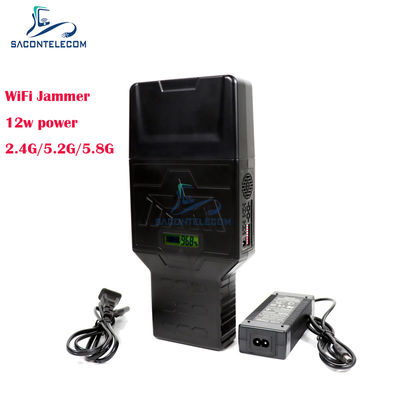 Handheld Mobile Phone Signal Jammer dengan 2.4G 5.2G 5.8G Bands hingga 50m Range dan 3 Band Coverage
