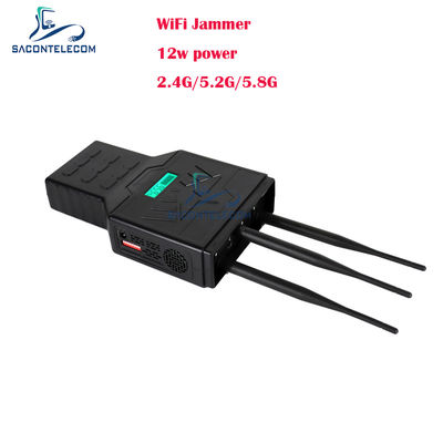 Handheld Mobile Phone Signal Jammer dengan 2.4G 5.2G 5.8G Bands hingga 50m Range dan 3 Band Coverage