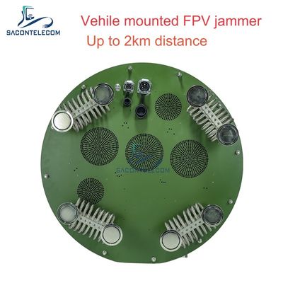 400-6Ghz 400 Watt Omni 360° Jammer Sinyal Drone yang Dipasang di Kendaraan, Jammer UAV