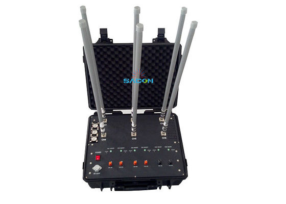 20-2700MHz 8 Bands Manpack Jammer dengan 50Watt Output Power Hand-pull Box Jammer Defense System
