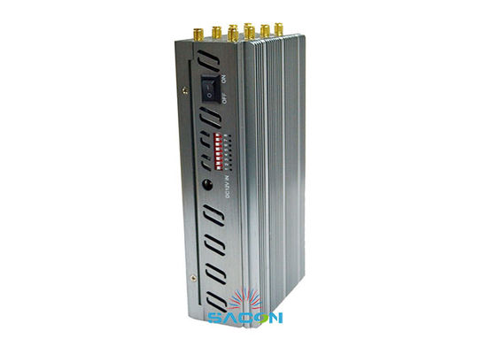 8 Watt Handheld Signal Jammer dengan Jangkauan 30m dan 8 Antena untuk Pemblokiran Ponsel