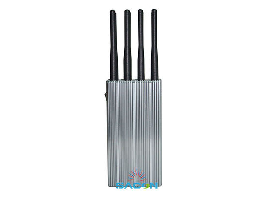 8 Watt Handheld Signal Jammer dengan Jangkauan 30m dan 8 Antena untuk Pemblokiran Ponsel