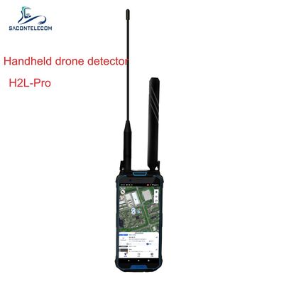 Detektor drone genggam dengan rentang frekuensi 100-6000MHz dan jarak deteksi 3km untuk deteksi FPV