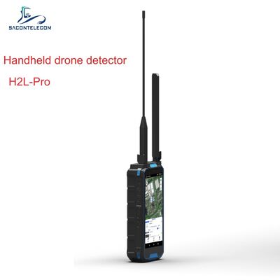 Detektor drone genggam dengan rentang frekuensi 100-6000MHz dan jarak deteksi 3km untuk deteksi FPV