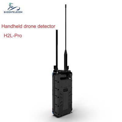 Detektor drone genggam dengan rentang frekuensi 100-6000MHz dan jarak deteksi 3km untuk deteksi FPV