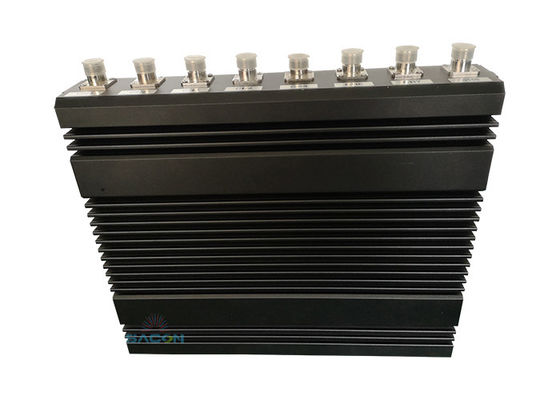 160W High Power 8 Channels Mobile Phone Signal Jammer dengan Jamming Range 80m untuk 2G 3G 4G WiFi GPS Signal