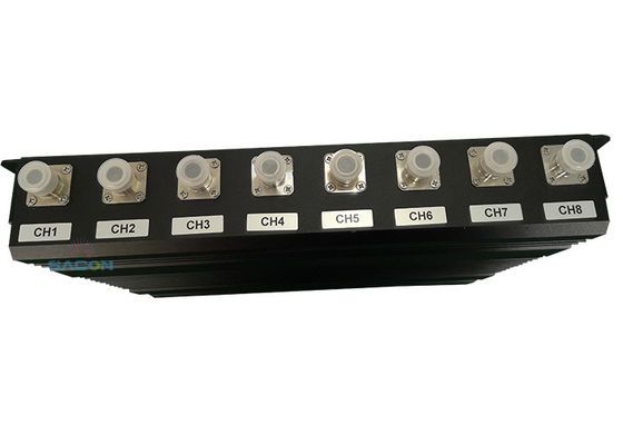 160W High Power 8 Channels Mobile Phone Signal Jammer dengan Jamming Range 80m untuk 2G 3G 4G WiFi GPS Signal
