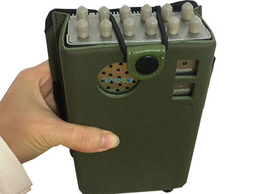 Portable Signal Jammer dengan 12 Saluran Baterai 10000mAh dan Radius Perisai 2-20m untuk GPS WiFi dan 4G
