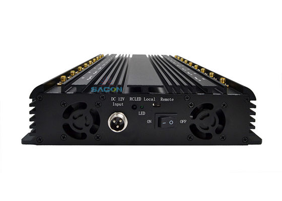 18 Pita Jammer Sinyal dengan 5 Kipas Pendingin dan Radius Jamming 40m untuk Blokir WiFi GPS VHF UHF