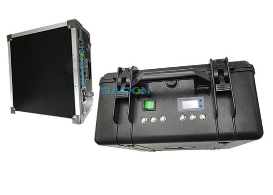 60W GPS Mobile Phone Signal Jammer dengan 6 Antenna dan 2 Jam Baterai Baterai
