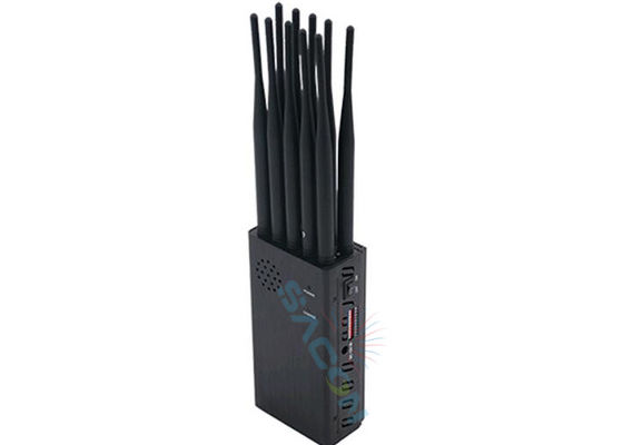 10 Saluran Portable Mobile Signal Jammer dengan 10 watt daya dan cakupan radius 30m