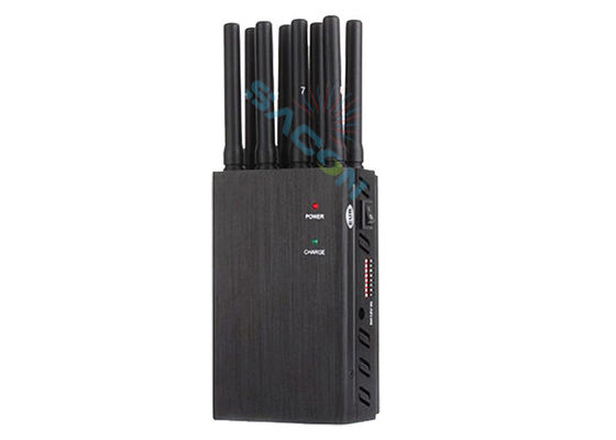 8 Band Portable Mobile Phone Jammer dengan 20m Range dan Band Adjustable untuk GPS WiFi Blocking