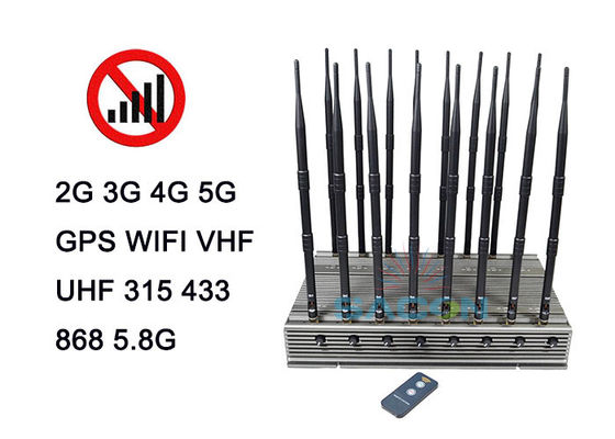 16 Antena Pengacak Sinyal 5G dengan Daya Output 100W dan Radius Pengacakan 80m