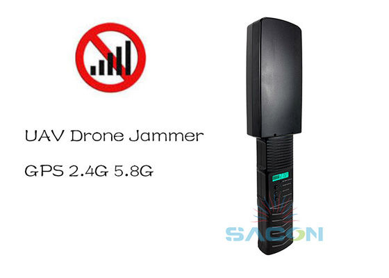 Berat Ringan 2.4G 5.8G GPS 500m Handheld Drone Signal Jammer