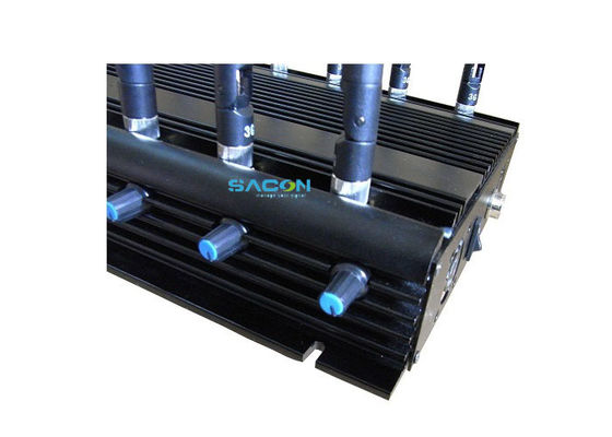 30W Daya Keluar 12 Saluran Wireless Signal Jammer dengan Adaptor Mobil Desain untuk Penjara Cell Phone Blocking
