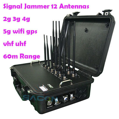56W 12 Antena 868MHz 5G Signal Jammer Blocker untuk Pemblokiran Multi-Frekuensi