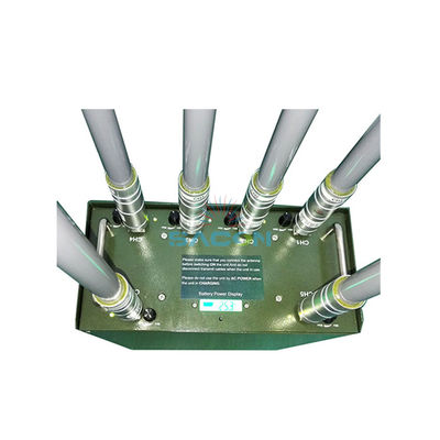 6 Antenna 75W 100m Range Manpack Jammer Sinyal Telepon dengan Baterai Bawaan