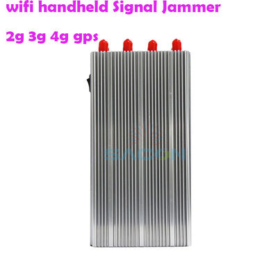 8000mAH Baterai 8 Antenna Handheld GPS Signal Jammer untuk 2G 3G 4G Signal Blocking