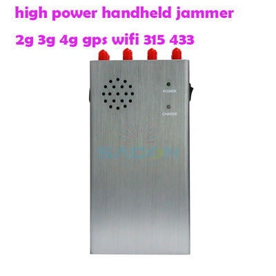 8000mAH Baterai 8 Antenna Handheld GPS Signal Jammer untuk 2G 3G 4G Signal Blocking