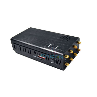 Perangkat Perisai Sinyal Ponsel Portabel 8 Pita dengan Baterai 8000mAh dan Sakelar DIP yang Dapat Disesuaikan untuk Memblokir GPS WiFi 2G 3G 4G