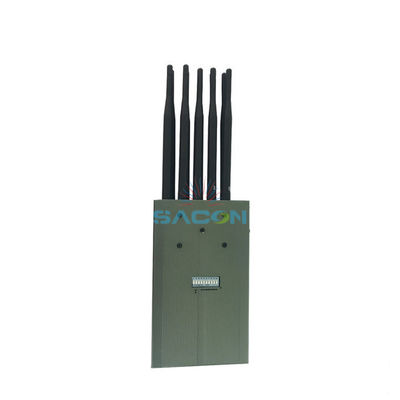 Perangkat Perusak Sinyal Portabel dengan Baterai 8000mAh Daya Output 9.5W untuk Pemblokiran Multi-Band 3G GPS WiFi