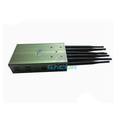 Perangkat Perusak Sinyal Portabel dengan Baterai 8000mAh Daya Output 9.5W untuk Pemblokiran Multi-Band 3G GPS WiFi