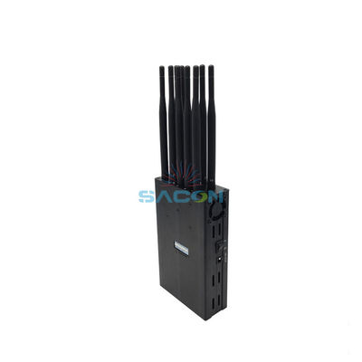 Perangkat Perusak Sinyal Portabel dengan Baterai 8000mAh Daya Output 9.5W untuk Pemblokiran Multi-Band 3G GPS WiFi