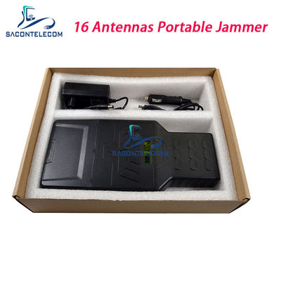 Portable 16 Channel 12W Power Signal Jammer dan GPS Blocker untuk WiFi 2.4G 5.8G Frekuensi