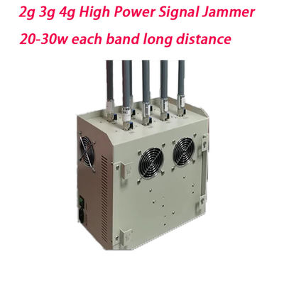 240W High Power Penjara Cell Phone Jammer dengan 8 Saluran dan 100m Range untuk Fasilitas Aman