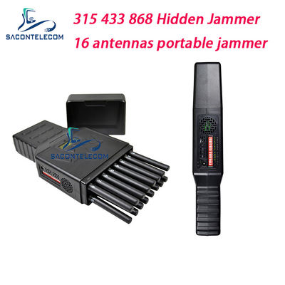 16 Antena 12000mAh 12W Jammer Sinyal Portabel untuk Pemblokiran 2G 3G 4G 5G GPS WiFi