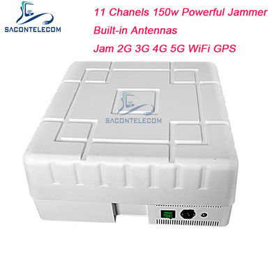 150W High Power GPS WiFi Signal Jammer dengan 11 Saluran dan Desain Waterproof untuk Memblokir Ponsel