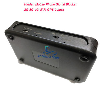 Tersembunyi 8 Antenna Pocket Mobile Phone Signal Jammer dengan Jamming Radius 2-5m dan 3000mAh Baterai