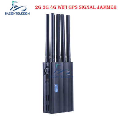 8 Saluran Portable Signal Jammer dengan Baterai 4000mAH dan Jangkauan 20m GPS WiFi Mobile Phone Signal Blocker