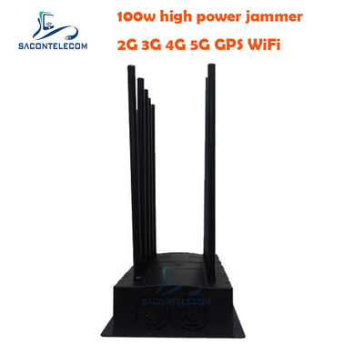 100W High Power 5G Signal Jammer Blocker dengan 10 Band dan Radius 40m untuk penggunaan dalam ruangan