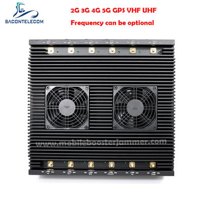 12 Antenna 80W Power Multi-Frequency Signal Jammer Desktop WiFi Blocker untuk 2G 3G 4G 5G WiFi GPS