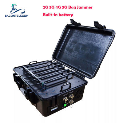 Daya Output 56W Cakupan 12 Pita Radius Jangkauan 60m Perangkat Peredam Sinyal Ponsel Pemblokir Sinyal Seluler