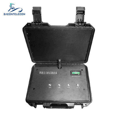 Koper Drone Signal Jammer 1.5km Jarak Dibangun Di Antenna 2.4G 5.8G GPS