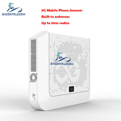 Penangkal Sinyal Desktop 12 Saluran dengan Radius 50m dan Antena Terpasang untuk Pemblokiran Ponsel Aman