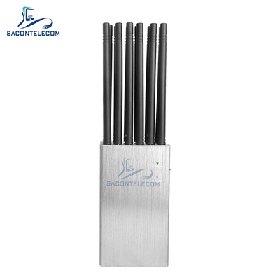 12 Band 2G 3G 4G 5G Handheld Signal Jammer WiFi GPS Lojack VHF UHF 20m Radius