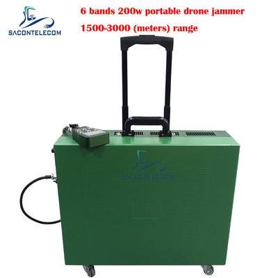 Jenis trailer Drone Signal Jammer 200w Daya tinggi 3km Jarak Untuk DJI