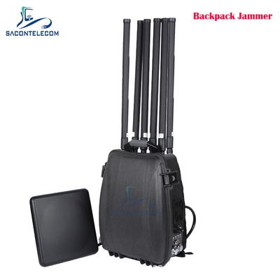 6 Saluran 300w Kuat ransel Drone Signal Jammer 433 900mhz GPS 2.4G 5.8G