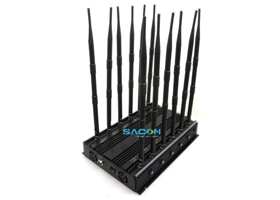 30W kuat Wireless Penjara Cell Phone Jammer 12 Antenna Blok 315Mhz 433Mhz