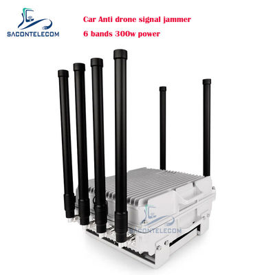 300W High Power 6 Channels Vehicle Mounted Anti-Drone Jammer untuk penggunaan mobil