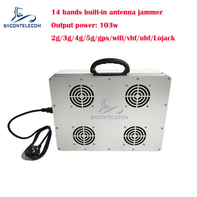 14 Channels 103W Output Power Mobile Phone Signal Jammer with Up To 80m Range Wireless Signal Blocker