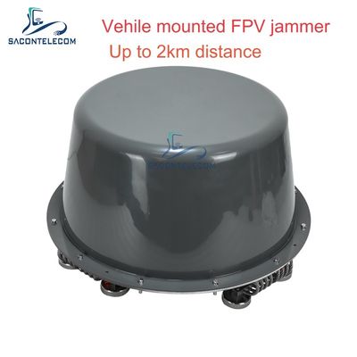 400-6Ghz 400 Watt Omni 360° Jammer Sinyal Drone yang Dipasang di Kendaraan, Jammer UAV