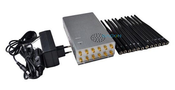 2dBi Antenna Portable Signal Jammer 7.4V 10000mAh AC Charge